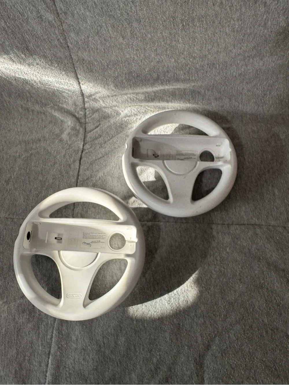 Nintendo White Racing Wheel Controllers (Pair)